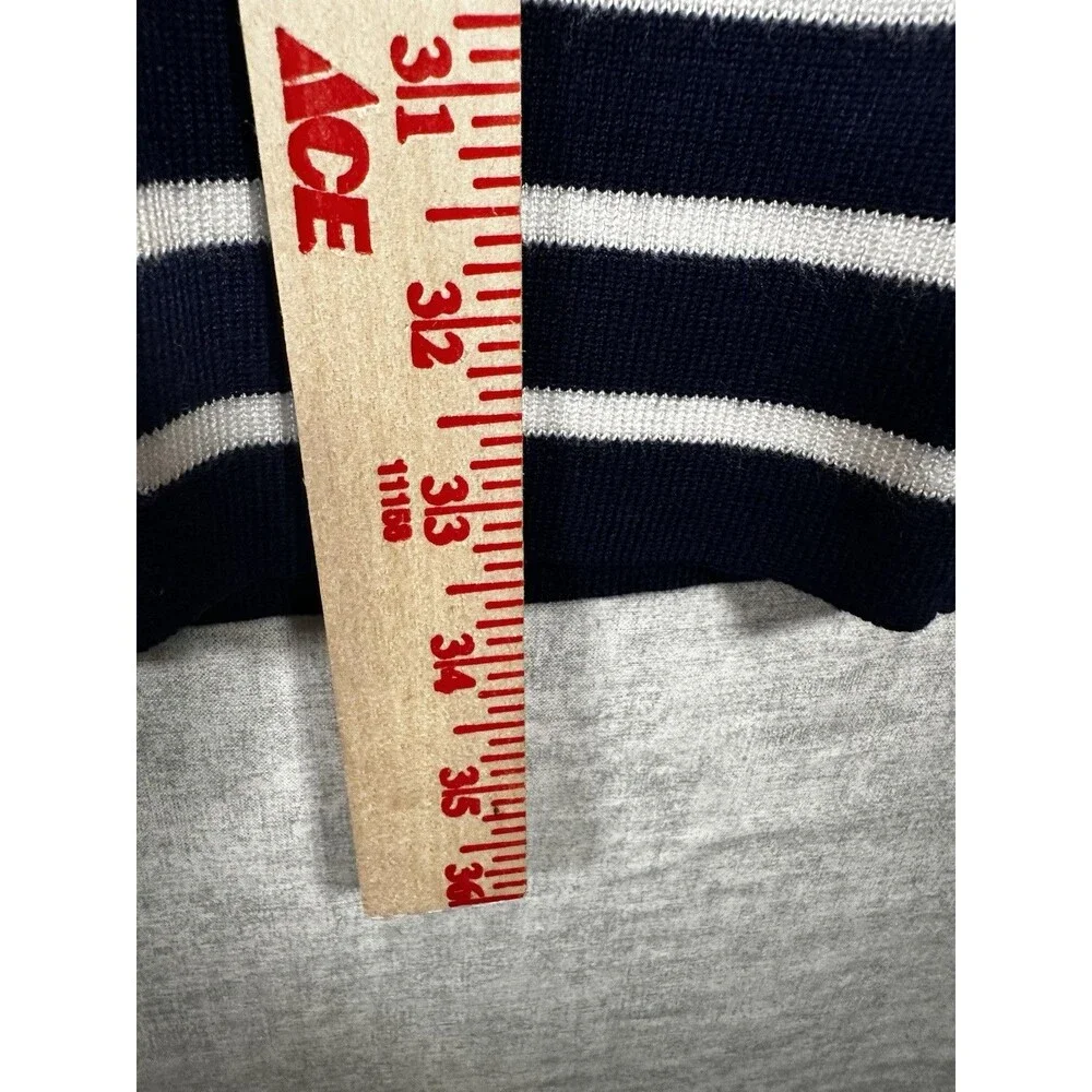 Freshman 1996 Midi Skirt Womens Large Knit Blue White Striped PullOn  33